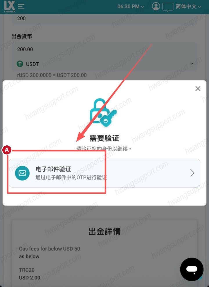 USDT 出金教程 操作截图
